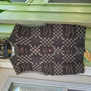 Giorgio Armani Wool Checkered Vest Size Small